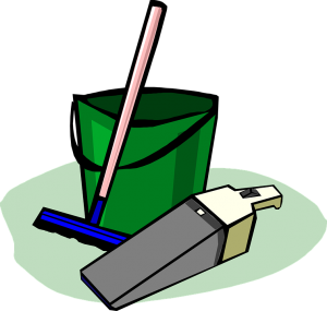 broom and the dust bin
