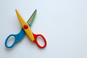 scissors with vivid colors