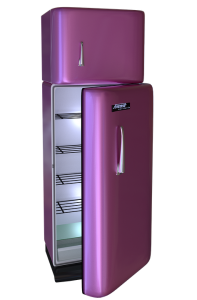 A purple fridge