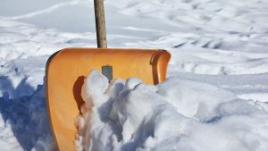 A shovel in the snow