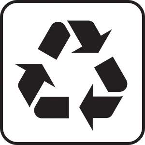 A symbol for recycling.