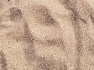 Sand on the beach.