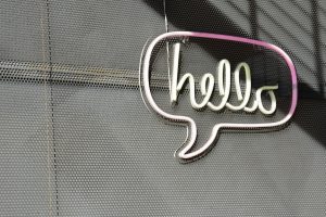 Making friends with new neighbors- hello sign
