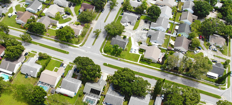 an areal view of a place where residential movers Pembroke Pines operate