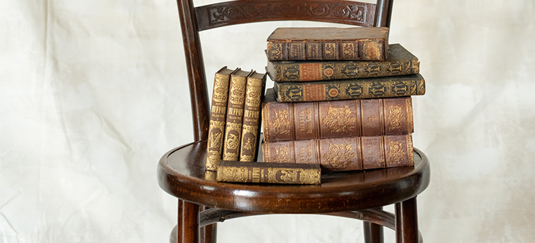 books on a chair