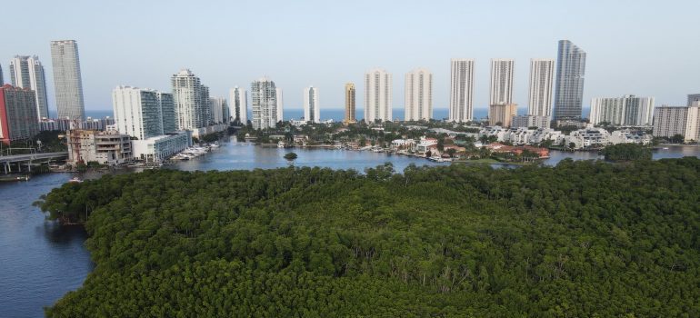 An aerial view of the North Miami.