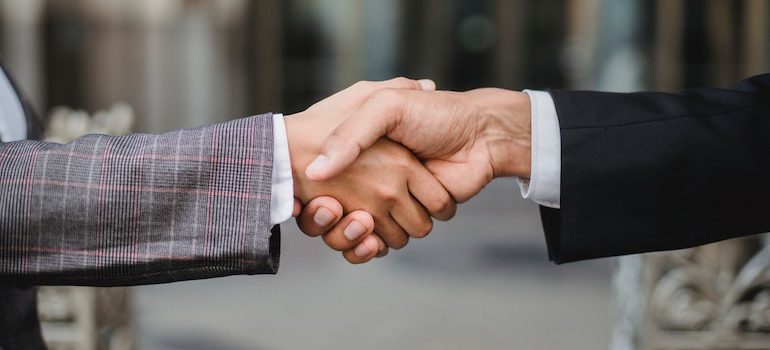 two hands handshaking