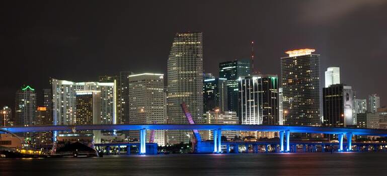 night view of Miami