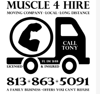 MUSCLE 4 HIRE MOVING company logo