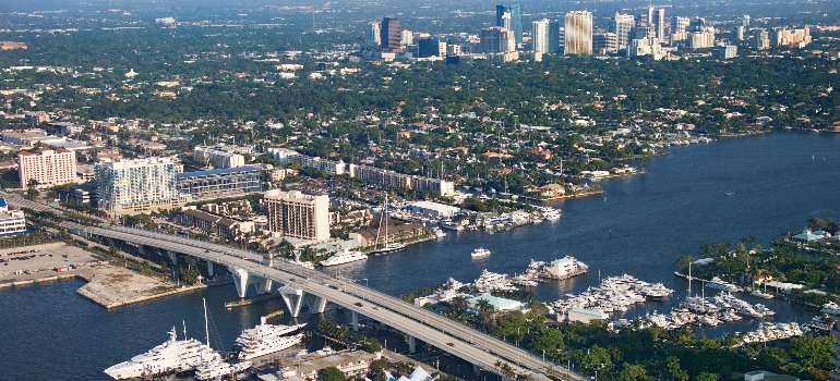 The ariel view of Fort Lauderdale - Fort Lauderdale vs Boca Raton.